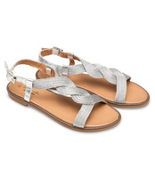 Sandałki damskie Skotnicki S-3-0538 Srebrne