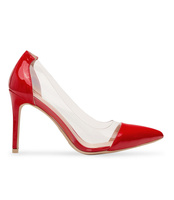 Czółenka damskie Bestelle B1639-47 Czerwone