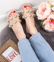 Klapki damskie N/M F-04-01 Beżowe