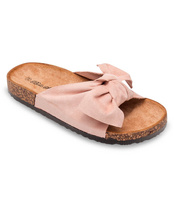 Klapki damskie z kokardą Bello Star S67 Różowe