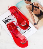 Sandałki damskie Ideal Shoes K-9185 Czerwone