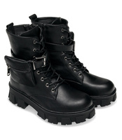 Botki damskie Laura  Mode Y-080 Czarne