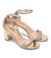 Sandałki damskie Laura Mode QL-139 Złote