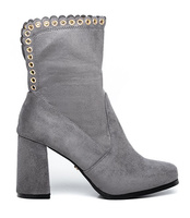 Botki damskie Ideal Shoes J-8680 Szare