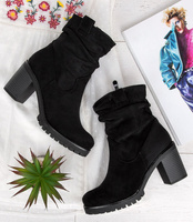 Botki damskie Bestelle RQ232 Czarne