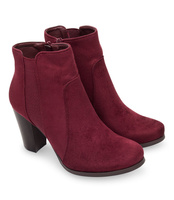 Botki damskie Laura Mode Y-027 Bordowe