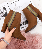 Botki damskie Super Mode 5225 Brązowe