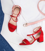 Sandałki damskie Laura Mode QL-69 Czerwone