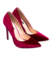 Welurowe czółenka damskie Vices 5046 Purpurowe