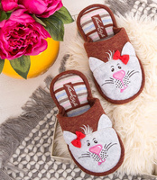 Kapcie damskie Natural Style NS-226 Brązowe