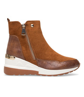 Botki damskie Foreverfolie F5721 Brązowe