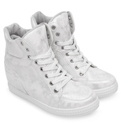 Sneakersy damskie N/M NO001 Srebrne