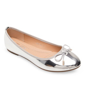 Balerinki damskie Abloom 9988-139 Srebrne