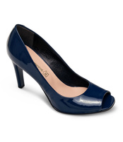 Czółenka damskie Laura Messi 1100 Granatowe