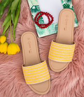 Klapki damskie Queen Vivi 809 Żółte