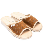 Kapcie damskie Natural Style NS-116 Brązowe