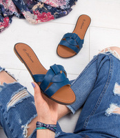 Klapki damskie Abloom LS-89092 Niebieskie