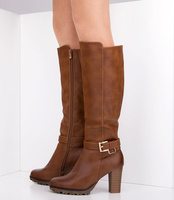 Kozaki damskie Sixth Sens F92 Brązowe