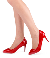 Czółenka damskie Sixth Sens 665-5 PU Czerwone