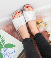 Klapki damskie Skotnicki KL-3-0509N Srebrne