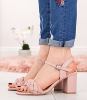 Sandałki damskie Laura Mode QL-175 Różowe