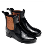 Kalosze damskie N/M Czarno - Miedziane