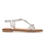 Sandałki damskie Laura Mode F-41 Srebrne