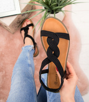 Sandałki damskie Laura Mode F-11 Czarne