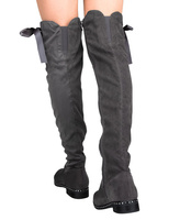 Kozaki damskie Foreverfolie H308 Szare