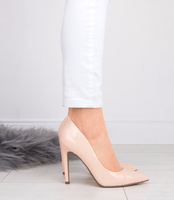 Czółenka damskie Ideal Shoes A-2927-2 Beżowe