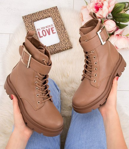 Botki damskie Sixth Sens JW126 Brązowe