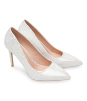 Czółenka damskie Bestelle 1639-1 Białe