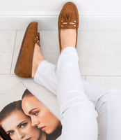 Mokasyny damskie Danic L7183 Brązowe