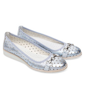 Półbuty damskie Deoni B563 Srebrne