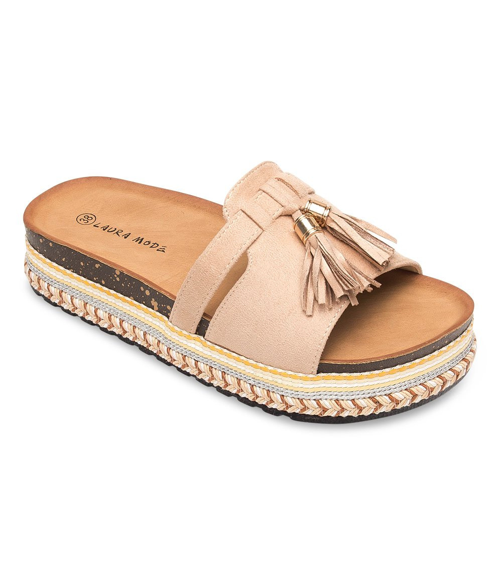 Klapki damskie Laura Mode F-05 Beżowe