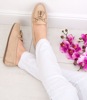 Mokasyny damskie Danic L7195 Beżowe