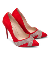 Czółenka damskie Mulanka B-84 Czerwone