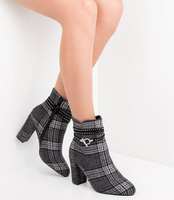 Botki damskie Abloom 58-580 Szare