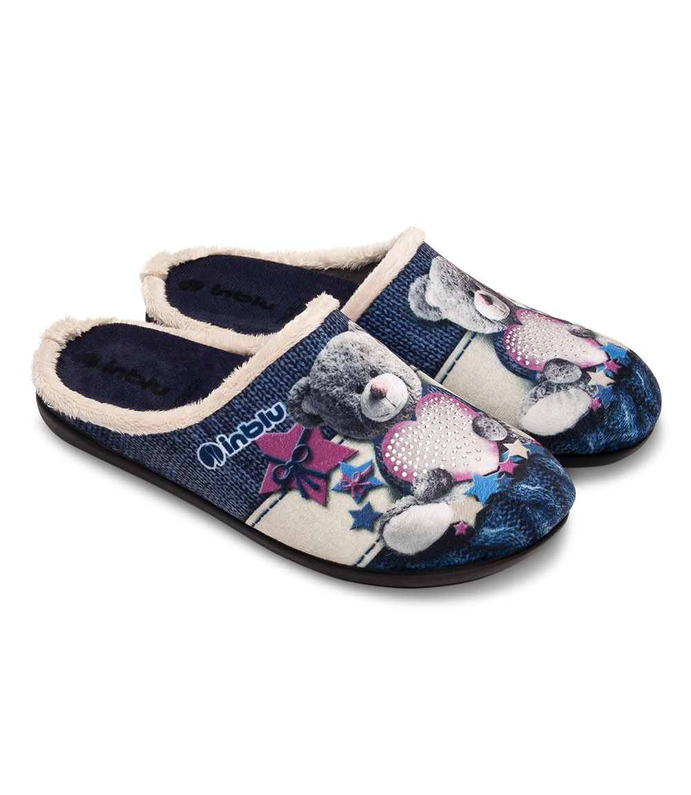 Kapcie damskie Inblu 155D210 Niebieskie