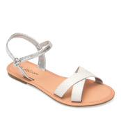 Sandałki damskie Abloom WL282 Srebrne