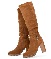 Kozaki damskie Sixth Sens F163 Brązowe