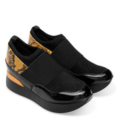 Botki damskie Foreverfolie HQ121 Czarno-Żółte