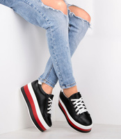 Buty sportowe damskie Ideal Shoes U-6273 Czarne