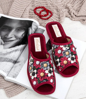 Kapcie damskie Natural Style NS-065 Bordowe