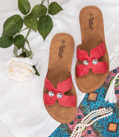 Klapki damskie Skotnicki KL-0528 Czerwone