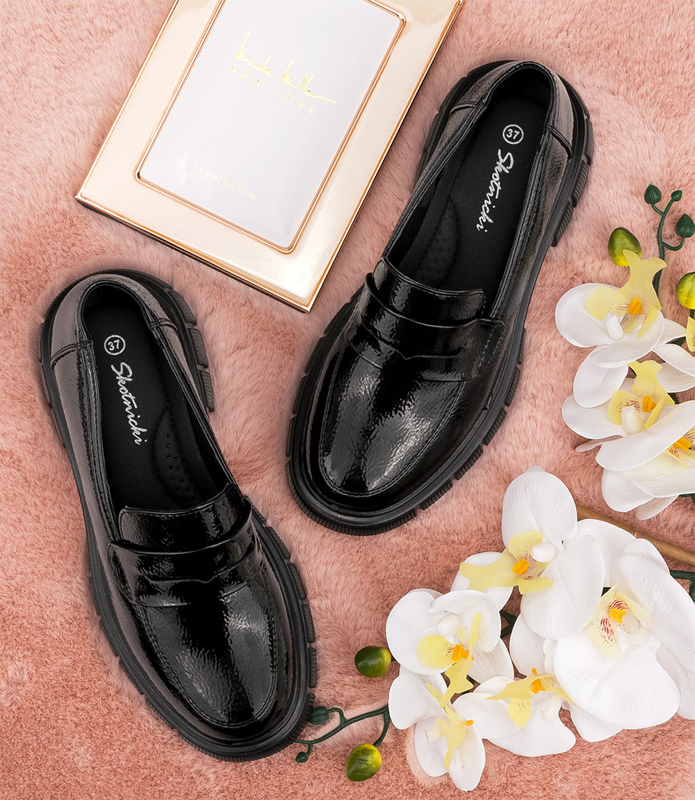 Mokasyny damskie Skotnicki P-3-Y21 Czarne