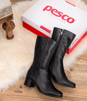 Kozaki damskie Pesco 1798 Czarne