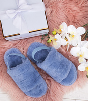 Kapcie damskie Lady Glory P238 Niebieskie