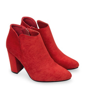 Botki damskie Ideal Shoes TX-2906 Czerwone