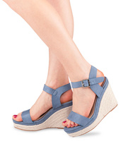 Sandały damskie Bestelle L162 Niebieskie